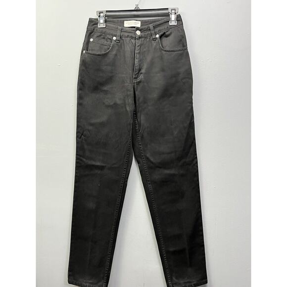 London Jeans Black Denim Jeans Womens 6 Long Stretch 5 Pockets Retro Basic - Picture 1 of 7
